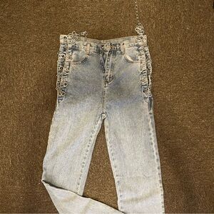 Jeans with Waist Chains